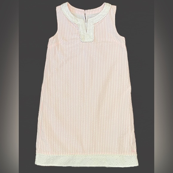Vineyard Vines Other - 💖 Vineyard Vines Girls Seersucker Dress | Sleeveless | Pink and White | Size 10